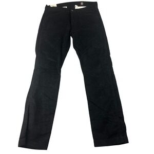 Indigofera Suffolk Pants Men 30x32 Black Slim Moleskin Portugal Made Workwear